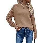 Les umes Womens Turtleneck Sweaters Long Sleeve Loose Pullover Sweater Casual Knit Tops
