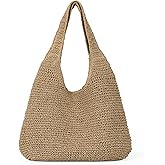 Bsubseach Women Large Straw Beach Bag Handmade Woven Shoulder Bags Summer Travel Tote Handbag