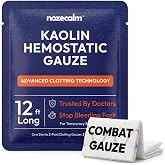 NozeCalm Kaolin Hemostatic Gauze, Sterile Clotting Bandage - 3 Inch x 12 ft | Quick Clot, Wound Packing, IFAK, Hemostatic Dressing, Combat Gauze, Survival Kit, Wound Dressing, First Aid Kit, Camping Gear