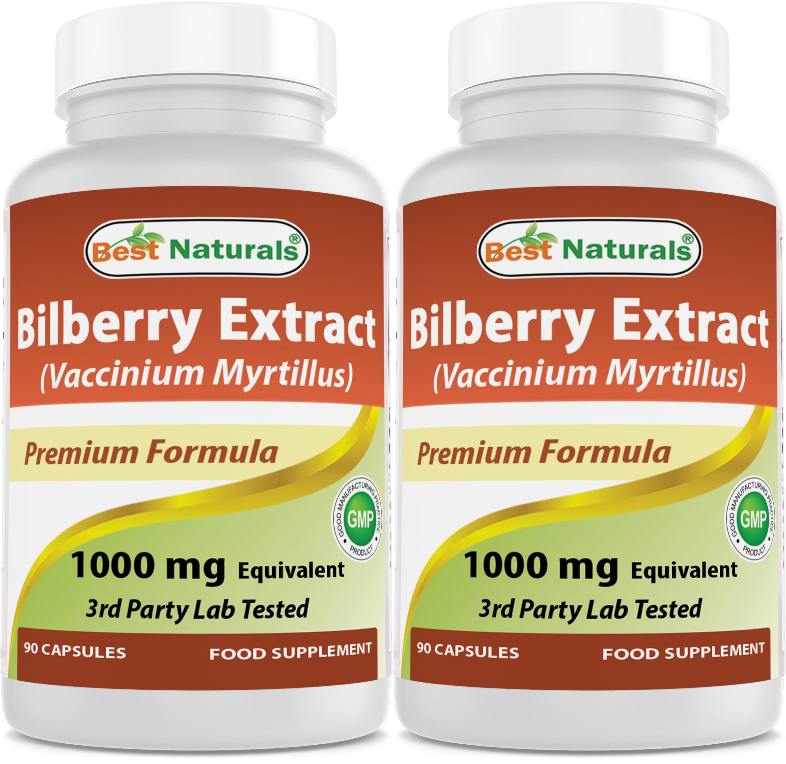 Best Naturals Bilberry Extract 1000mg for Healthy Vision, 90 Count (90 Count (Pack of 2))