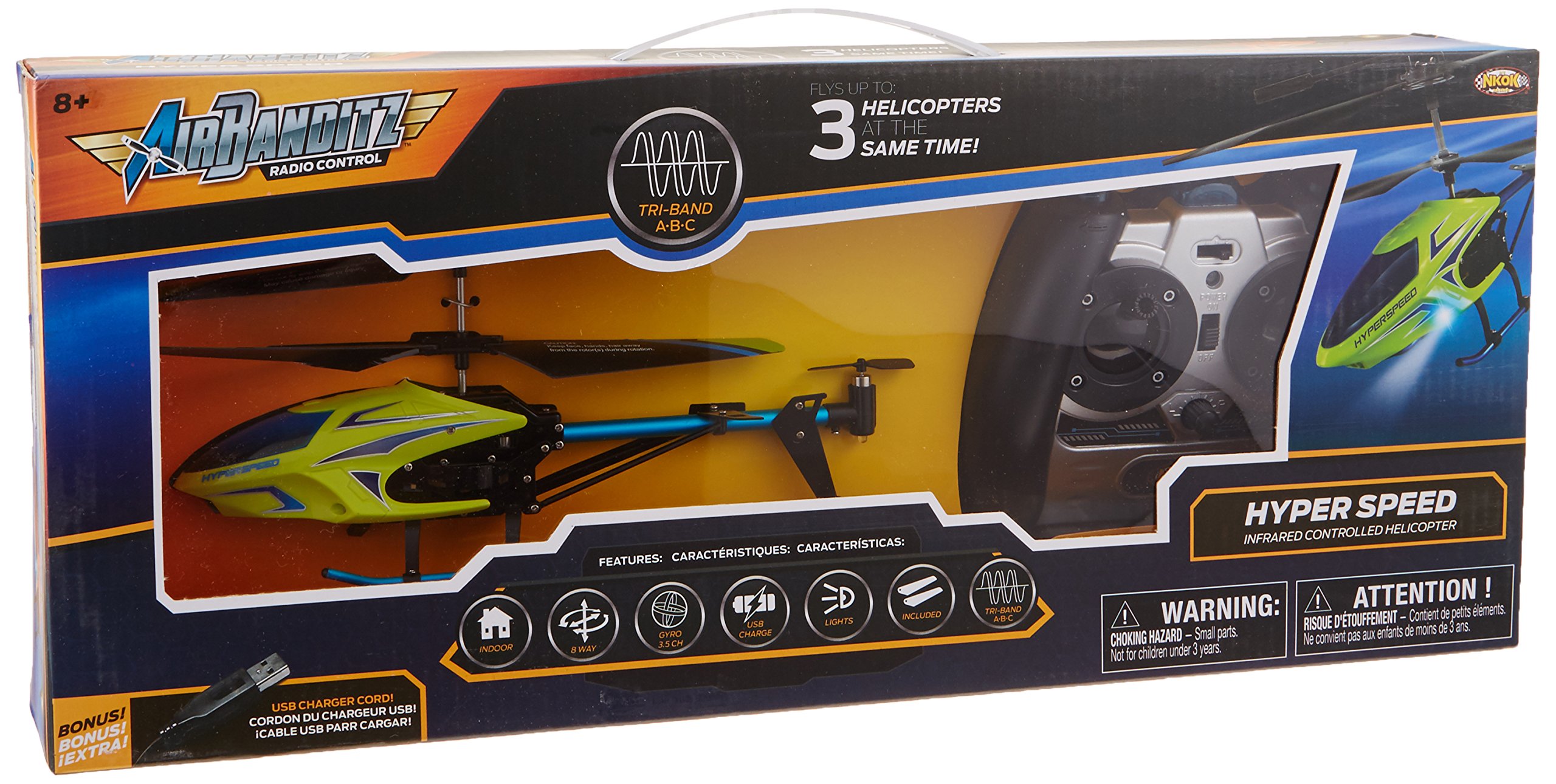 Photo 1 of (not working)(sold for parts) NKOK Air Banditz 3.5CH IR/USB Hyperspeed RC Toy