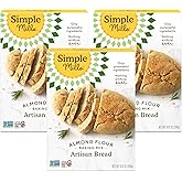 Simple Mills Almond Flour Baking Mix, Gluten Free Artisan Bread Mix, Made with whole foods, 3 Count (Packaging May Vary)