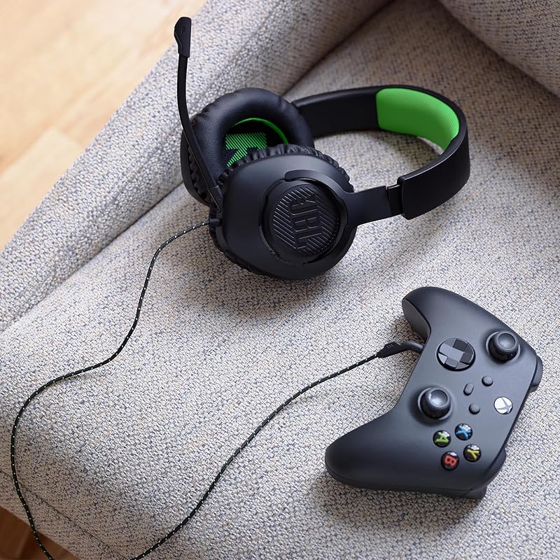 Quantum 100X, Over-Ear-Gaming-Headset, Schwarz-Grün