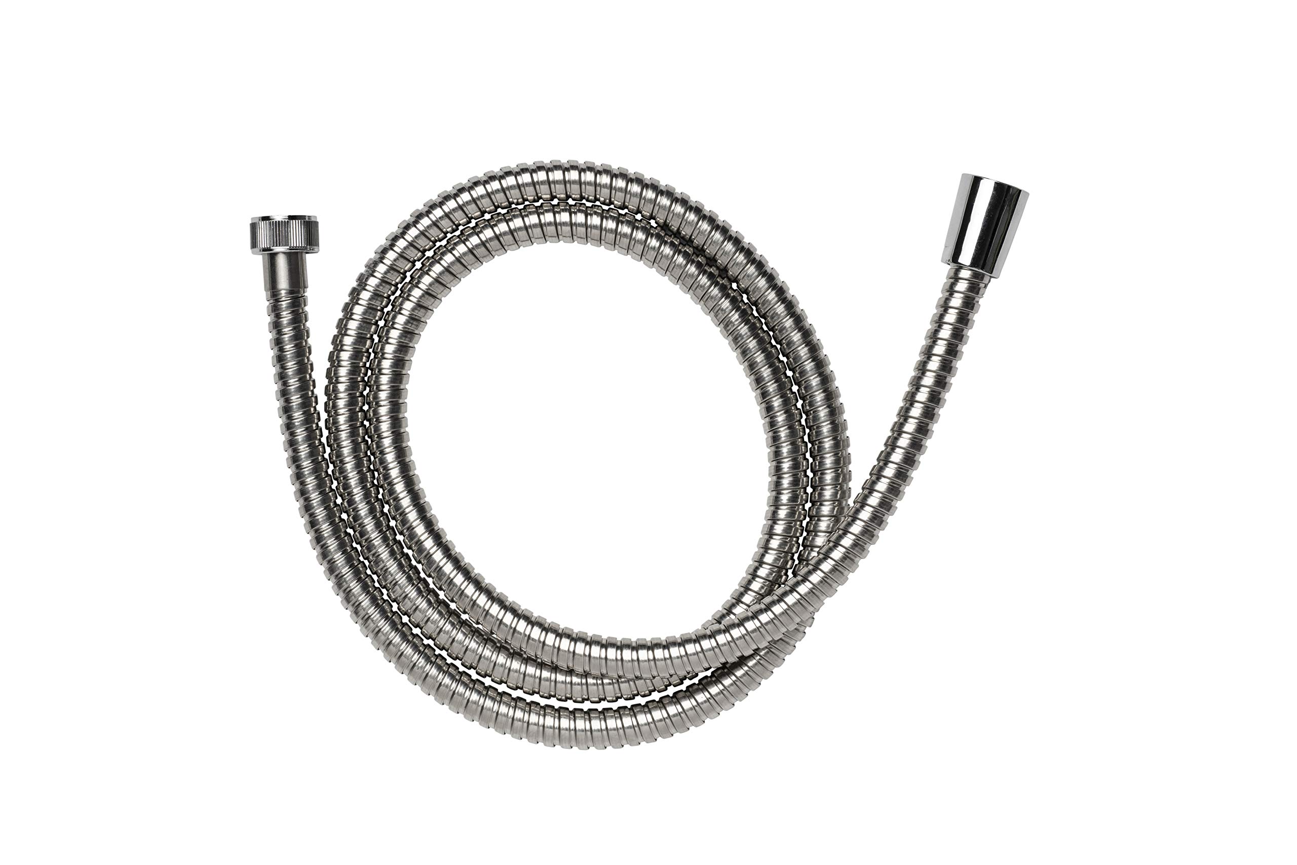 Croydex 1.5m Stainless Steel Shower Hose - Bright Chrome Plated, 5.5mm Standard Bore Durable 1500mm Length for Reliable Performance