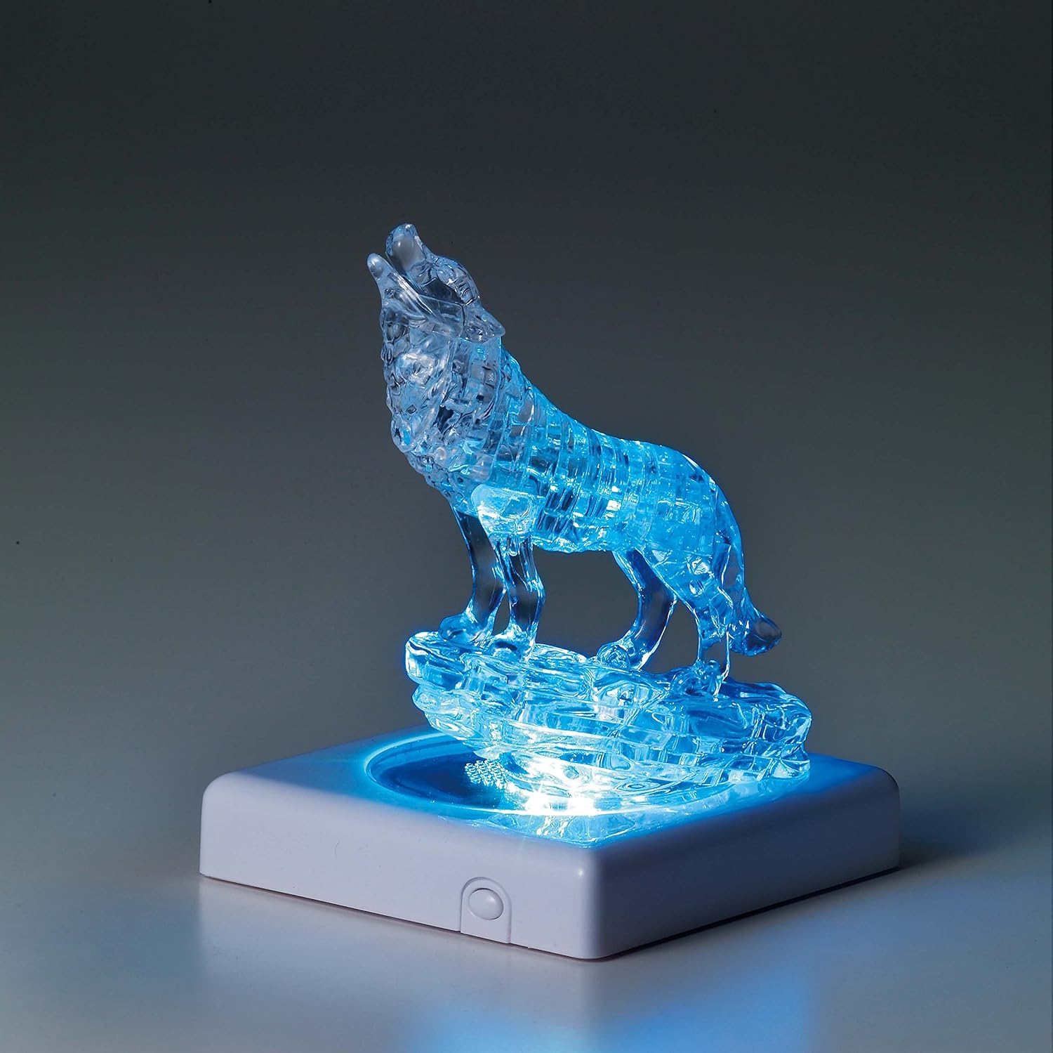 Amazon 37ピース クリスタルパズル シルバーウルフ 立体パズル おもちゃ