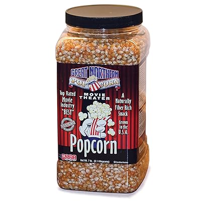 Great Northern Popcorn Premium Yellow Gourmet Popcorn, 7 Pound Jug