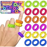 Fidget Toys Kids Sensory Rings: 18 Pack Fidgets Rings Sensory Toys for Kids with Autism Kid Fidget Ring - Quiet Anxiety Fidge