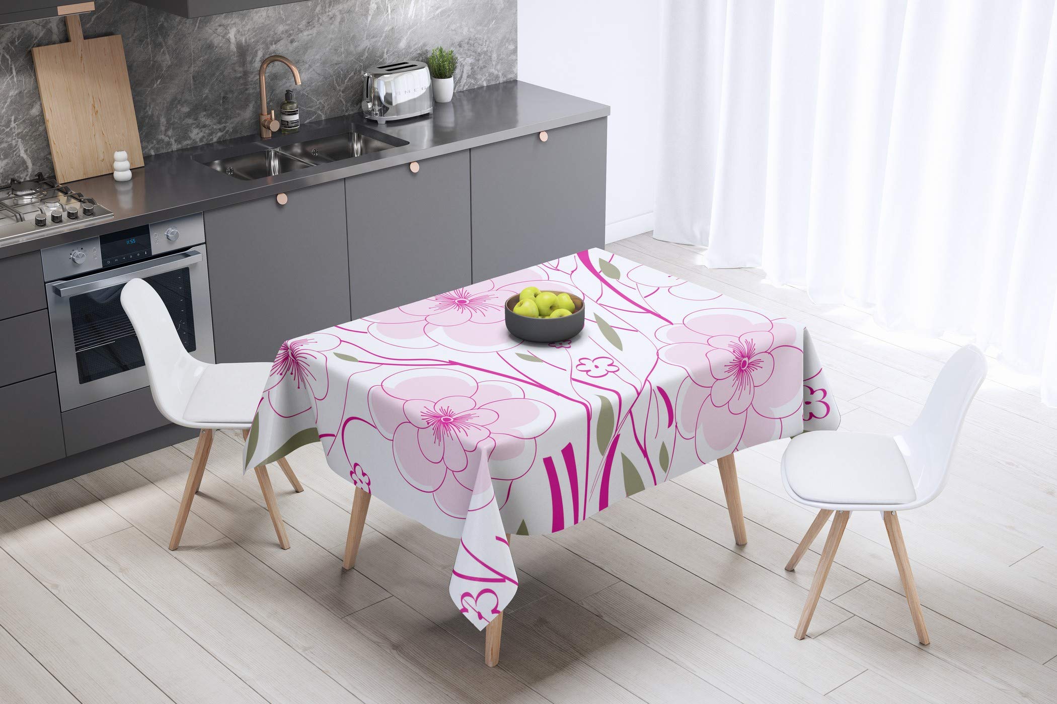 Bonamaison Kitchen Decoration, Tablecloth, 140cm x 140cm - Designed and Manufactured in Turkey