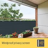 Sol Royal PES Balcony Screen 90x500cm Anthracite Waterproof Privacy Netting view 4