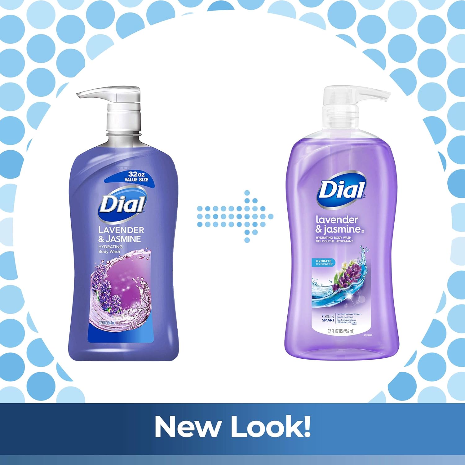 Dial Body Wash, Lavender & Jasmine, 32 Fluid Ounces ( Pack May Vary ) : Beauty