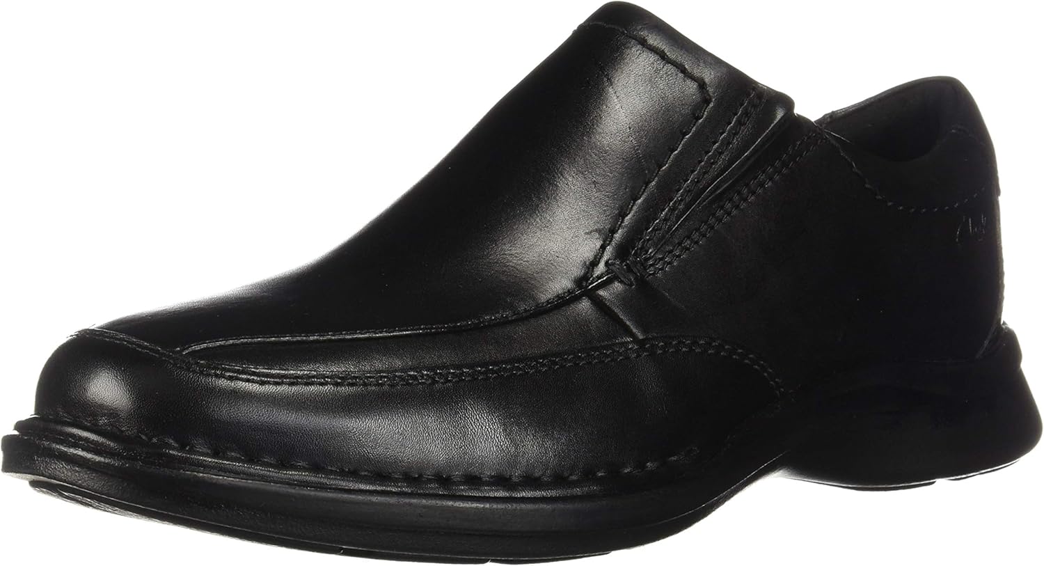 clarks mens black slip on shoes