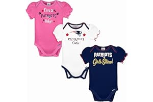 Gerber NFL baby-girls Nfl Team 3 Pack Short Sleeve Onesie Bodysuit