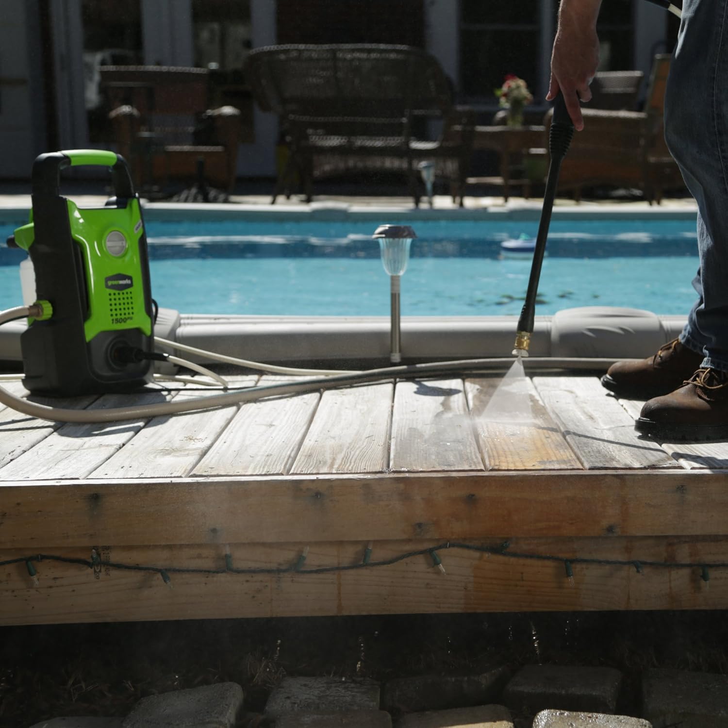 Greenworks 1500 PSI 13 Amp 1.2 GPM Pressure Washer GPW1501 : Garden & Outdoor