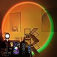 Tsrarey Sunset Lamp Projector with Remote Control, Multiple Colors LED APP Control Sunset Light Three Control Methods Night Light for Room Decor/Christmas Gifts/Photography/Party/Bedroom Decor