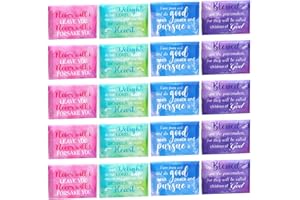 PerKoop 100 Pack Pocket Tissues Travel Slim Packs Small Facial Tissues Wallet Size Toilet Paper for Travel Guest Wedding Supplies, 4 Styles(Inspirational Watercolor)