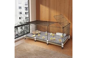 Hoixin Chicken Coop Poultry Cage Duck Coop Hen House Small Animal Cage Large Metal Chicken Coop Easy to assemble With wheels 