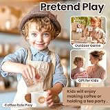 BUYGER Wooden Coffee Machine Toy for Kids Role Play Kitchen Accessories view 7