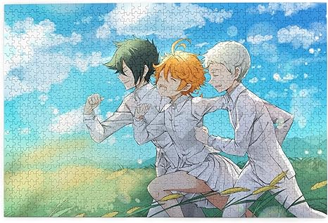Amazon 約束のネバーランド パズル 木製 1000ピース アニメ キャラクター ジグソーパズル ノーマン レイ エマ ドン ギルダ 萌えグッズ パズル 子供 大人 初心者向け 楽しい ギフト プレゼント 約75 50cm ジグソーパズル おもちゃ