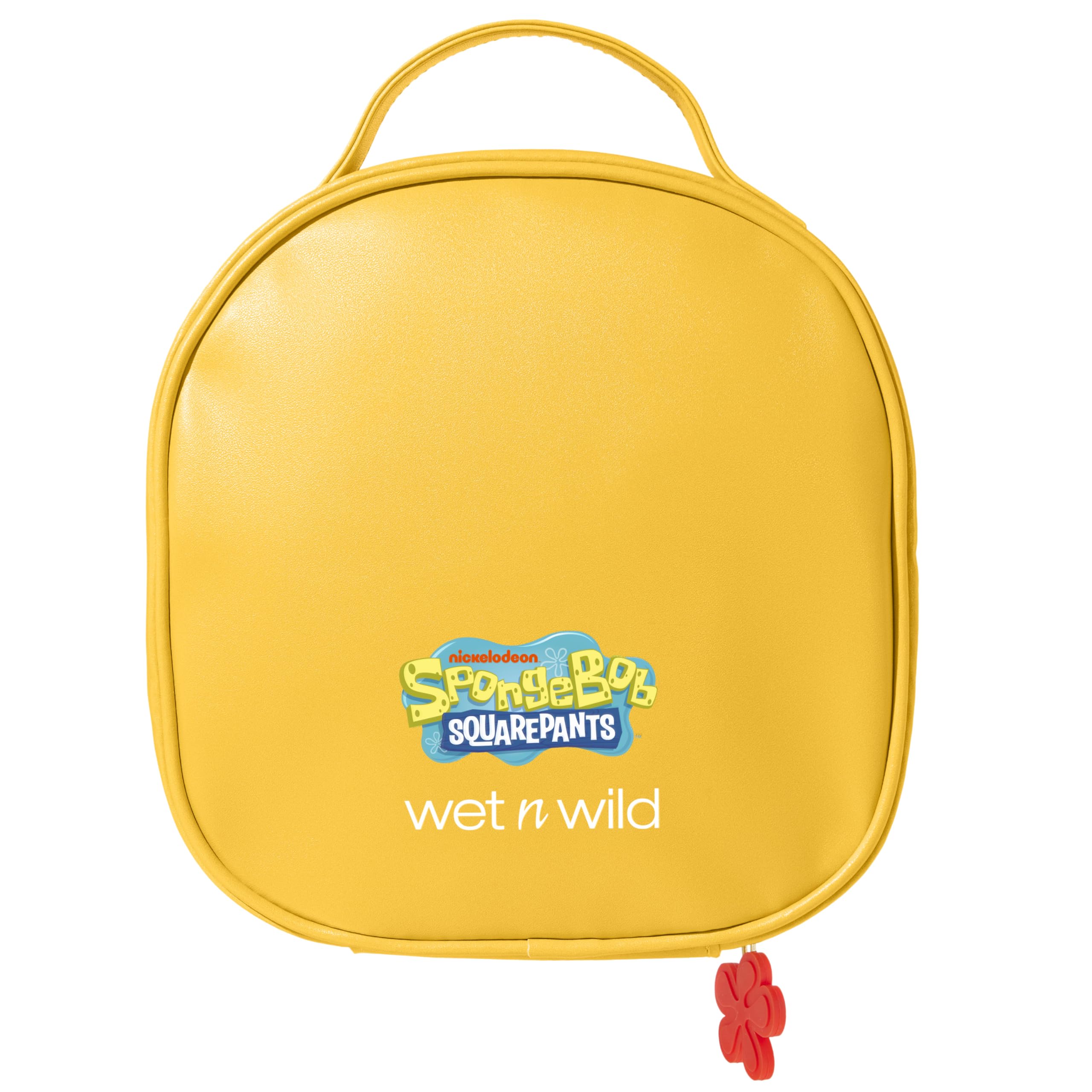 wet n wild SpongeBob Makeup Bag, Fun Full Zip Closure & Travel Friendly Handle - Krabby Patty