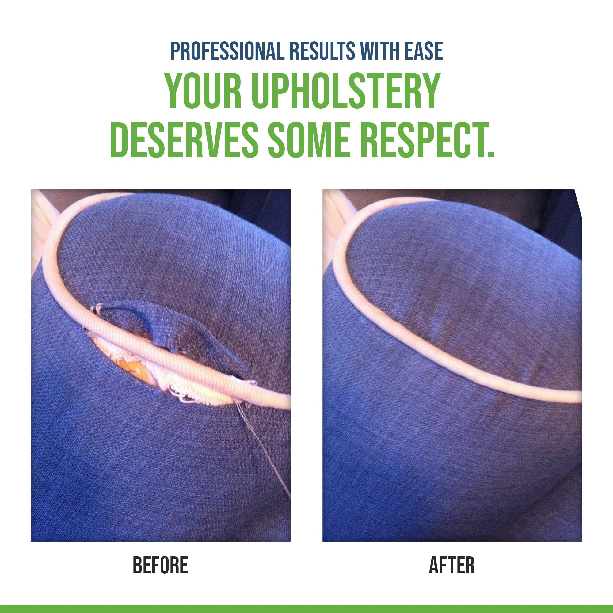 Finyl Fix Seam Stitch Repair Kit | Restore Seam Damage on Vinyl, Fabric, Leather, Heavy Canvas on Car/Boat Seats, Furniture, Clothes | Vinyl Repair Kit, Sewing Kit with Black & White Thread