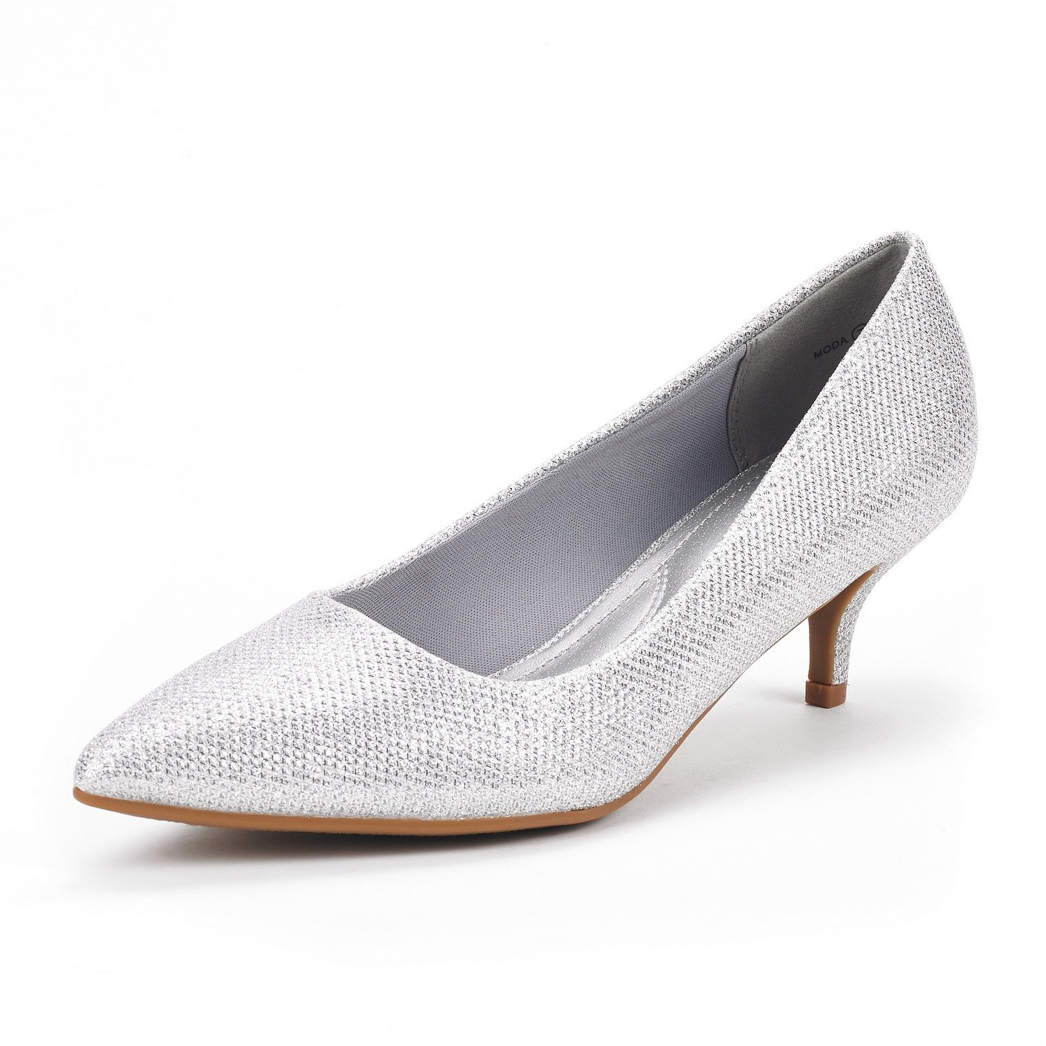 DREAM PAIRS Women's Moda Low Heel D'Orsay Pointed Toe Pump Shoes