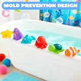 JOYIN Sea Animals Bath Toys 6 Pcs Sealed No-Hole Mold Free Squeezable Toys view 6