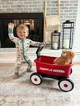 Radio Flyer Push & Pull Walker Wagon with Teddy Bear Red view 2