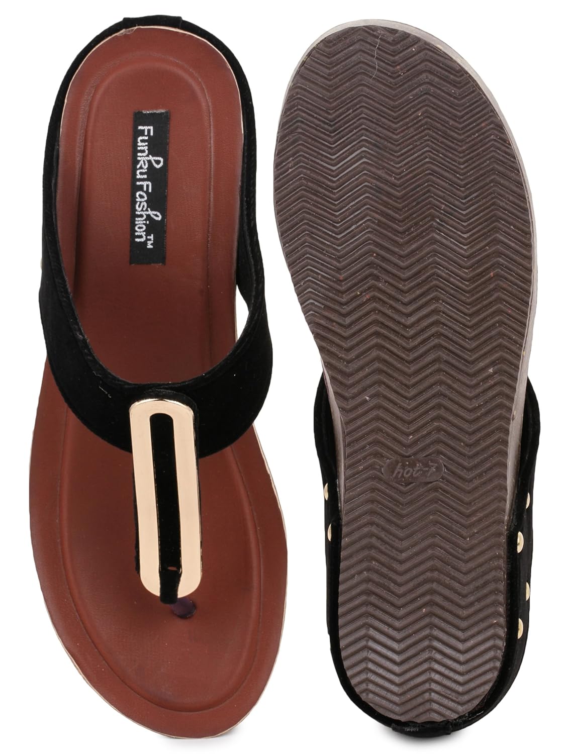 funku fashion black wedges heels