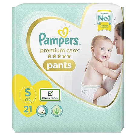Pampers Premium Care Pants Diapers, Small (21 Count)