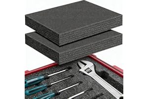 Wonninek Polyethylene Foam Sheets, 2PCS 16" x 12" x 2.17" Cuttable Foam Pad for Case, Camera, Toolbox Storage Padding, Foam I