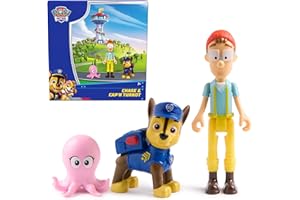 Paw Patrol, Chase & Captain Turbot Figure Pack with Baby Octopus Toy Figure, Kids Toys for Boys and Girls Ages 3 and Up