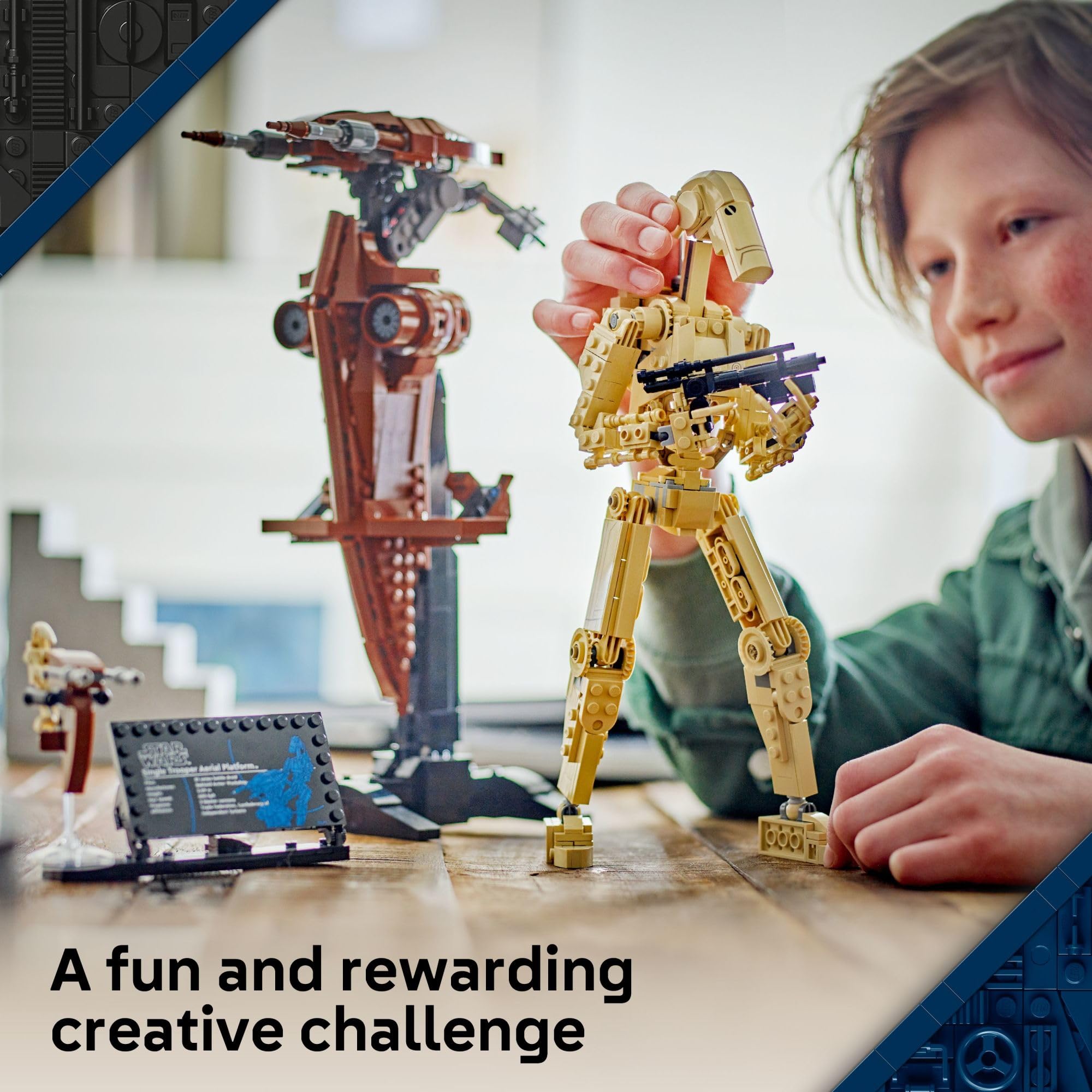 LEGO Star Wars: The Phantom Menace Battle Droid with STAP - Building & Learning Toy for Boys & Girls, Ages 12+ - Star Wars Toy & Model Kit - Gift Idea for Kids - 75428