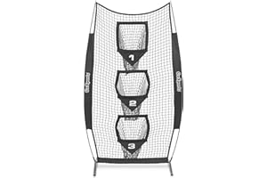 GoSports 8 x 4 ft Football Throwing Target Net - Choose Black or Red