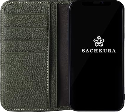Amazon Co Jp Amazon限定ブランド Sachkura Iphonexsmax 対応 手帳型 ケース レザー 本革 シュリンクカーフレザー 牛革 マグネット無し 耐衝撃 手帳 メンズ レディース モスグリーン Sk Xsmax Mossgreen 家電 カメラ