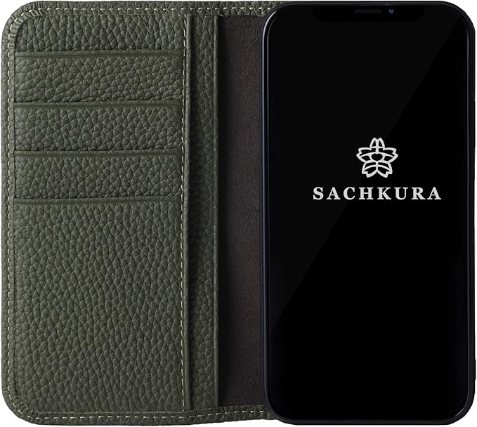 Amazon Co Jp Amazon限定ブランド Sachkura Iphone 12 Pro Max 対応 手帳型 ケース レザー 本革 シュリンクカーフレザー 牛革 マグネット無し 耐衝撃 手帳 メンズ レディース モスグリーン Sk 12promax Mossgreen 家電 カメラ
