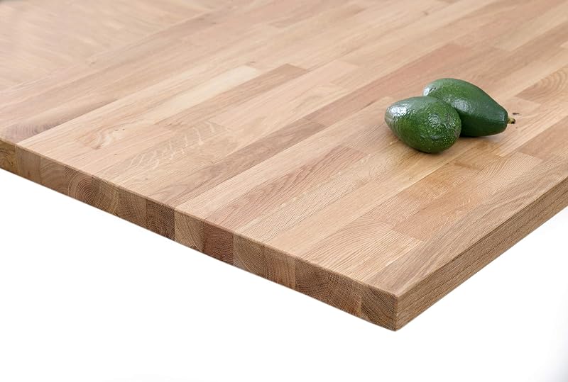 House of Worktops Solid Oak Worktops 1M x 720mm x 27mm Premium Timber