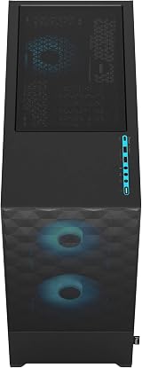 Fractal Design Pop Air RGB Cyan Core ATX Mid Tower Case 3x120mm Fans TG view 6