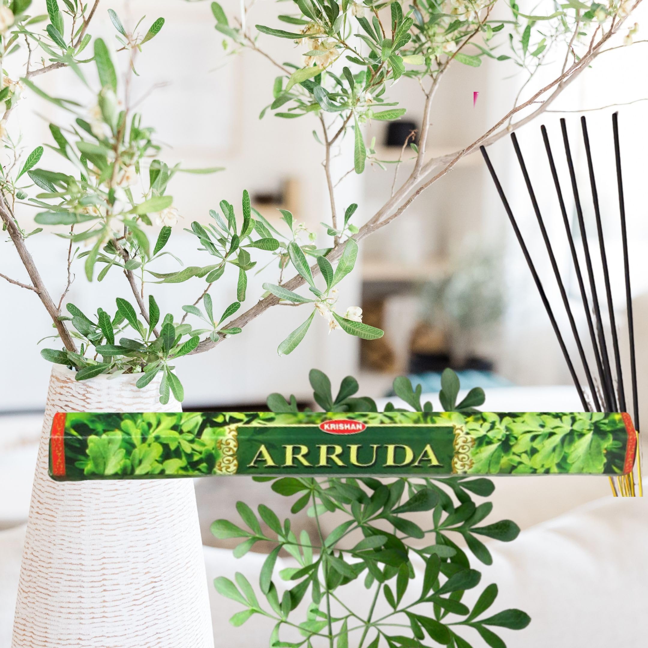 Krishan Incense Stick Arruda Fragrance Aromatherapy Indian Hand Rolled 120 Sticks