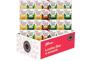 BLUNON Veggie Puffs Variety Pack - Baked Corn Pops Snack Bag Healthy Assortment (30 Count)
