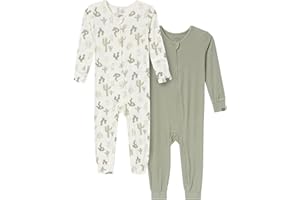Modern Moments by Gerber unisex-baby Viscose 2-pack Footless Tight Fitting Pajamas