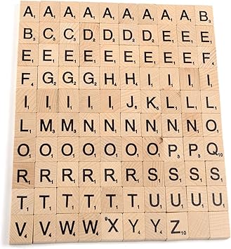 Amazon Com Wingoneer 100pcs Wooden Scrabble Tiles Letter Alphabet