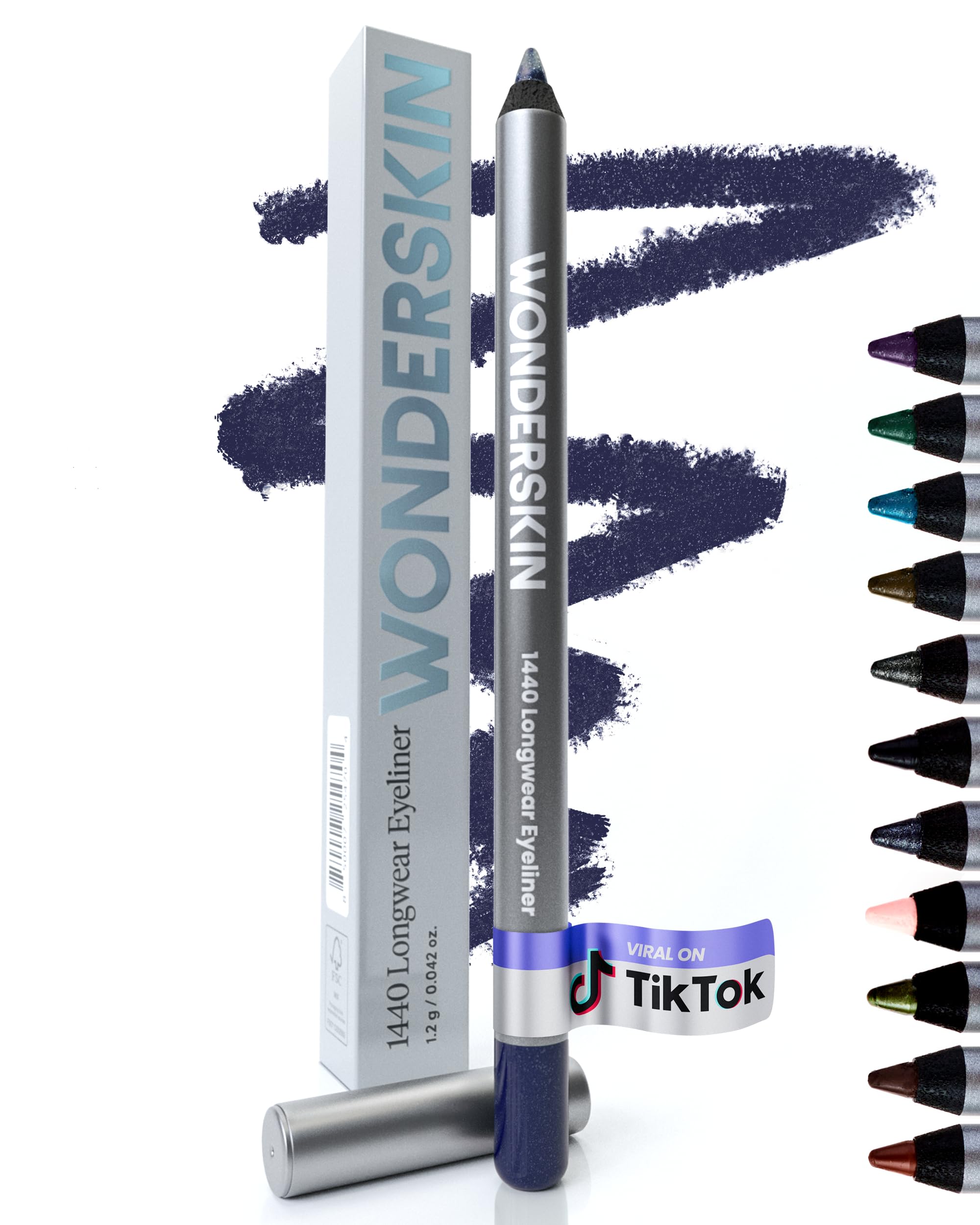Wonderskin Eyeliner Pencil, 1440 Longwear Blue Purple Eyeliner Pencil - Waterproof, Sharpenable & Smudge Proof — image 1
