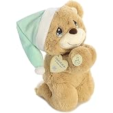 Aurora Precious Moments 9.5" Charlie Prayer Bear Adorable Plush | Signature teardrop eyes with heart-shaped inspiration tags