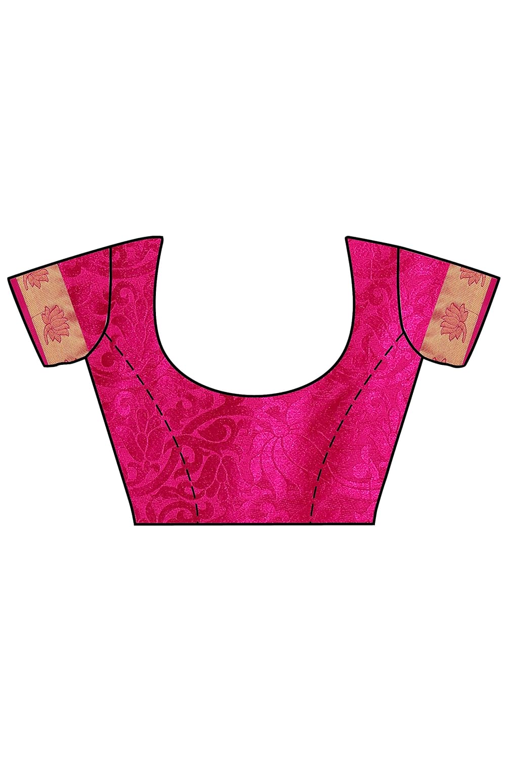 mimosa women's silk saree with blouse piece(2092-2d-hwt-rni_white_free size)