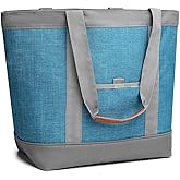 Awordo Insulated Cooler Bag Leakproof Thermal Insulation Collapsible Cooler Tote with Zippered, Reusable Cooler Bags