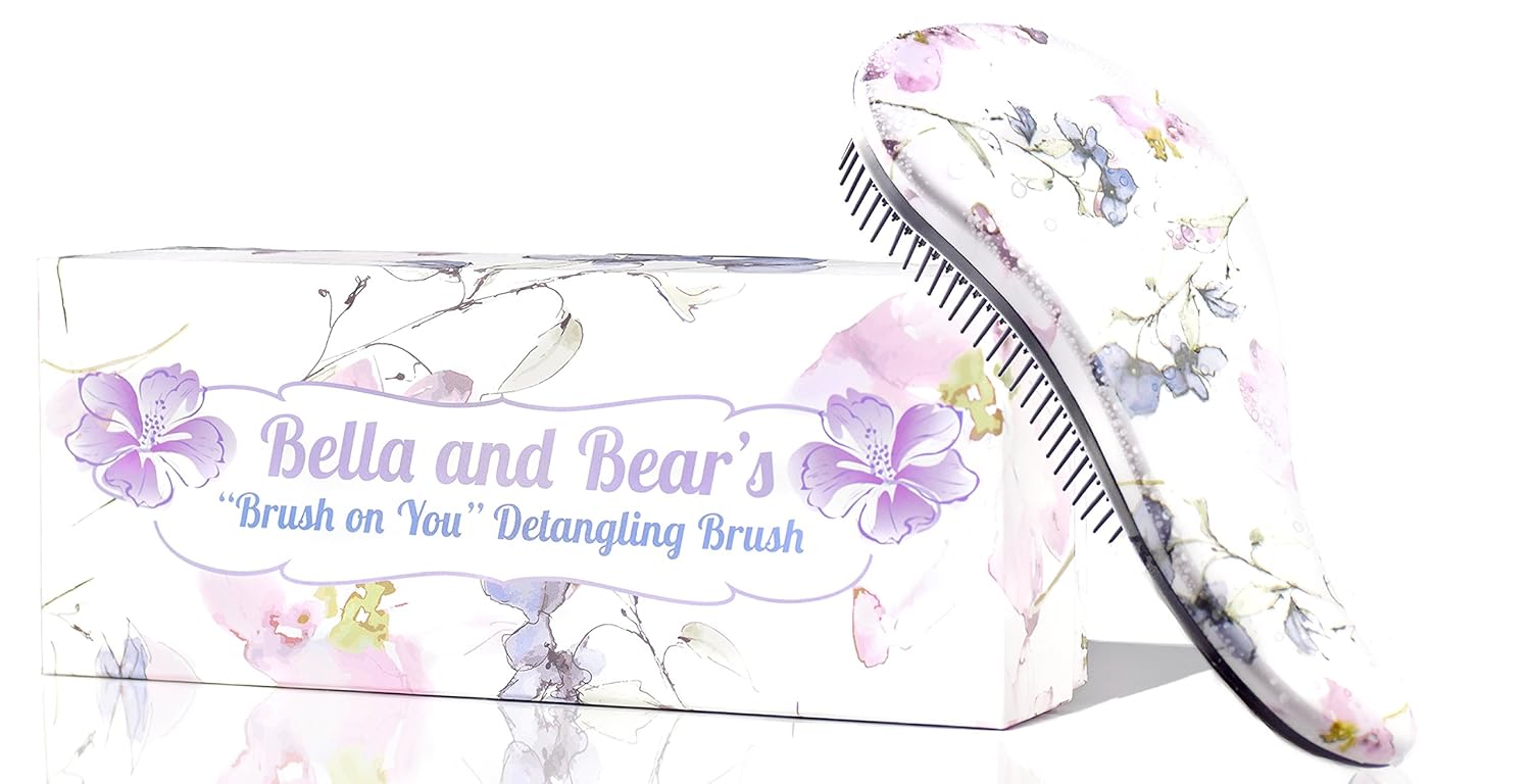 Bella And Bear Detangling Hair Brush (spring) The Best Detangler Brush For Wet Or Dry Hair No More Tangles No More Tears