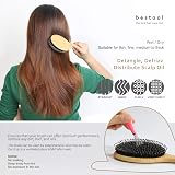 BESTOOL Hair Brush Boar & Nylon Bristles Round Paddle Eco Bamboo view 4