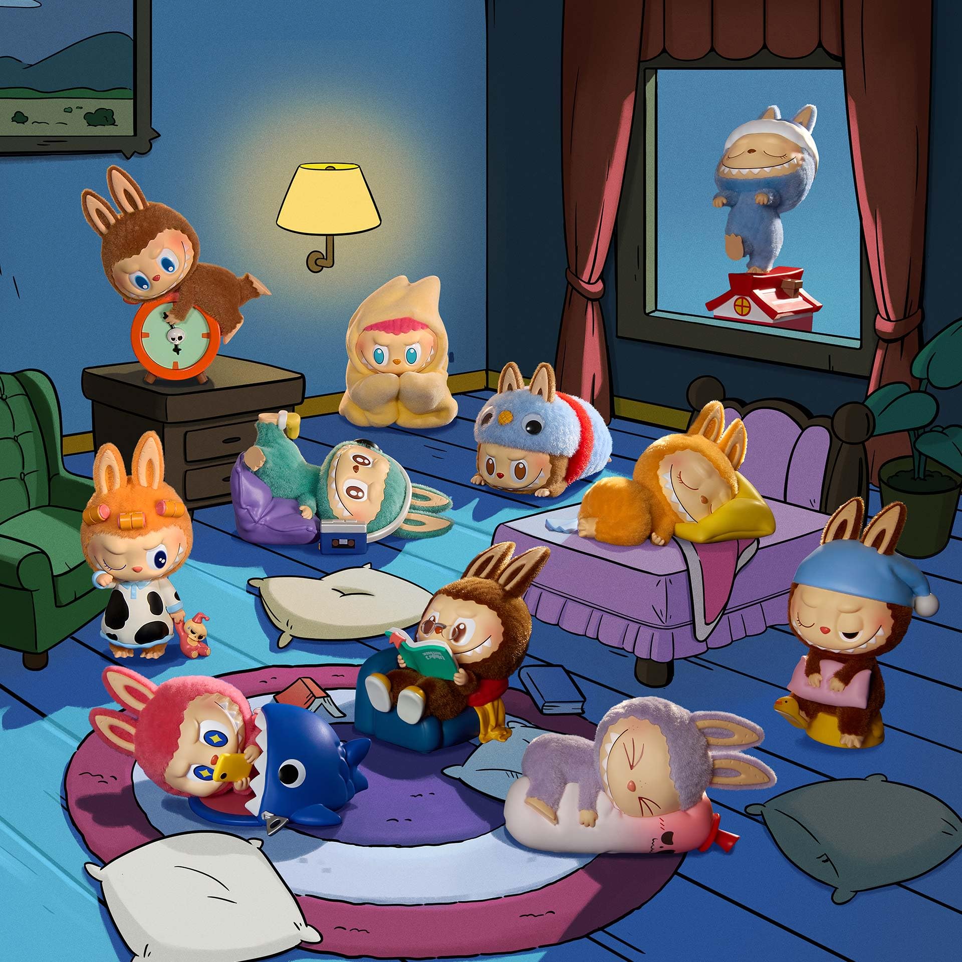 POP MART The Monsters 1:00 A.M. Series Blind Box Figures, Collectible Toys Home Decorations, Holiday Birthday Gifts for Girls and Boys, Single Box