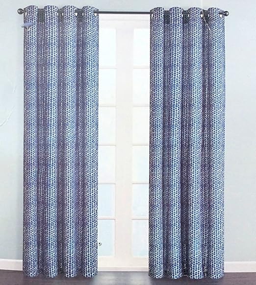 Amazon Com Echo Design Ikat Dot 2 Window Curtains Polka Dot