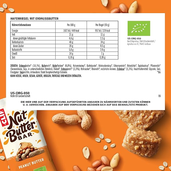CLIF BAR 436883 NUT BUTTER FILLED PEANUT BUTTER ENERGY BAR
